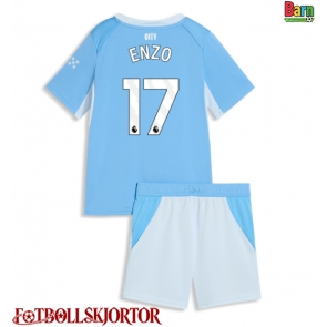 Manchester City Enzo Fernandez #17 Hemmakläder Barn 2026-27 Kortärmad (+ Korta byxor)